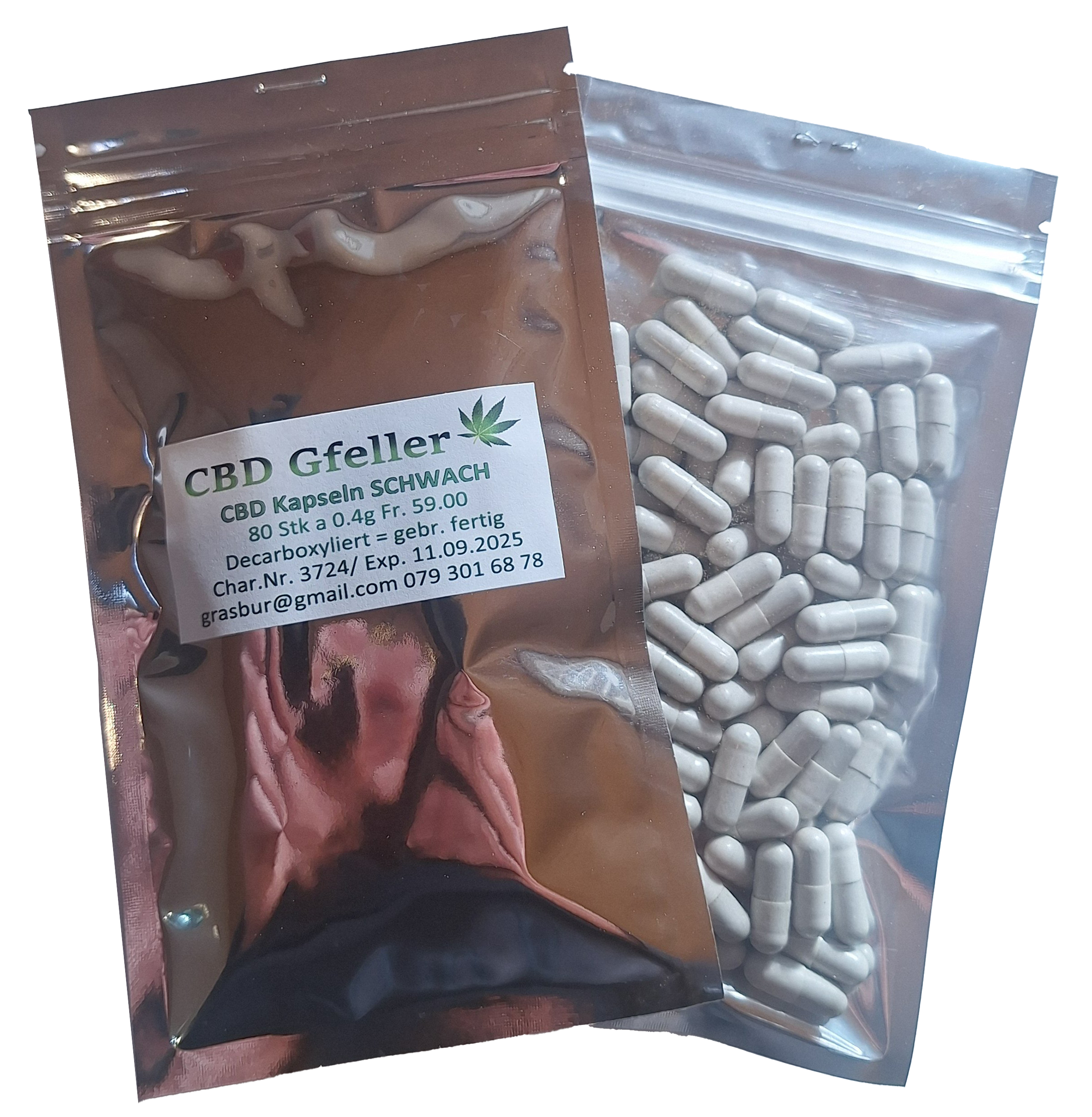 CBD-Kapseln 8% von CBD-Gfeller Belp